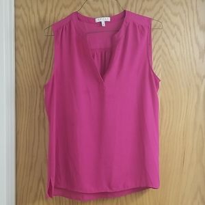 Hot Pink sleeveless Chaus top size L blouse